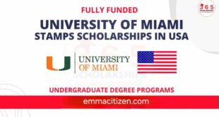 University of Miami Stamps Scholarship In USA